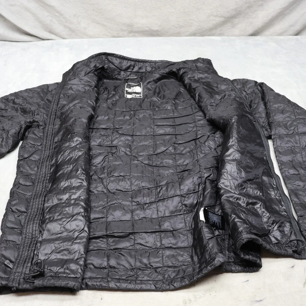 North Face Jacket Mens Medium Black Thermoball Insulated Light Quilted Puffer